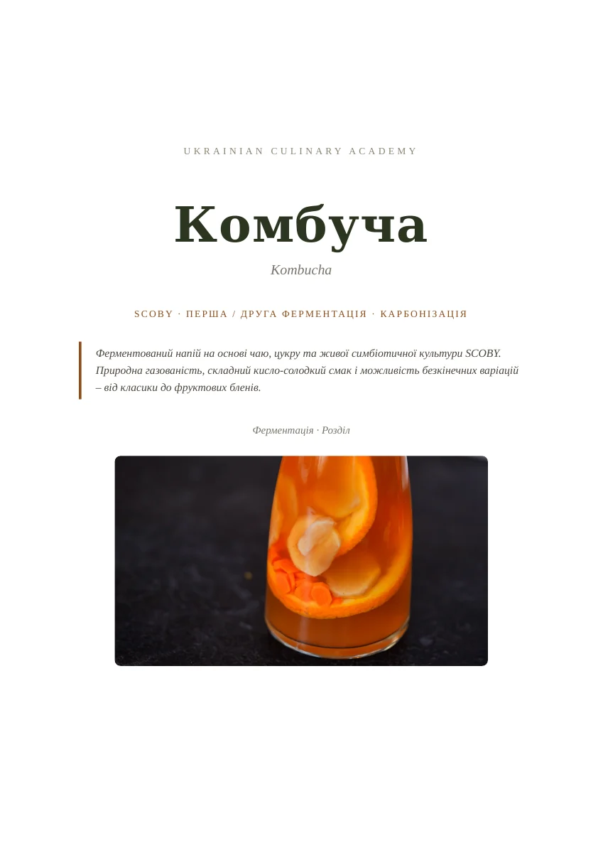 Розділ про комбучу